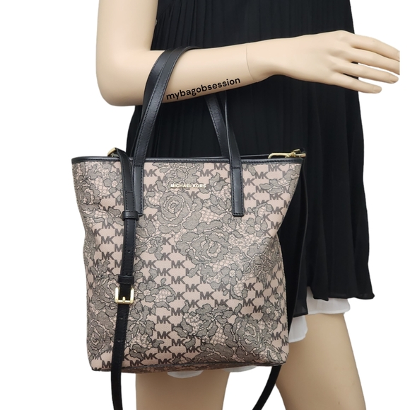 Michael Kors Emry Logo Lace MD Crossbody - Picture 1 of 8